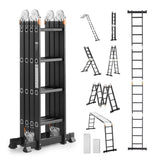 VEVOR Multi-Purpose Folding Ladder 7-in-1 4 Step 15.5ft with Scaffolding Plank V952-DGNZDTLHJ4JPVKGVPV0