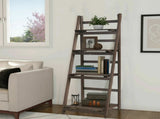 Retro 4 Tier Wooden Ladder Bookcase Folding Book Shelf Plant Stand Storage Rack V767-JJ-ZZ131