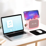 Mini Karaoke Machine - Portable MP3 Player with 2 Wireless Mics Toys & Gifts Pink V1263-JX-6967-2
