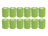 12Pcs Bandage Wrap Natural Latex Elastic Self Adhesive Wrap for Cows Dogs Horses 10cm Green V1294-YM0523-3111220104719