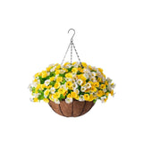 Artificial Petunia Hanging Flower Arrangement Red White Blue Flowers Outdoor - Multi-color - Size 7 V1347-112-04031-MLT-7
