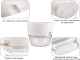 3 Pack White Indoor Self Watering Planter Pot - 6 Inch Double Layer Rempvable Plastic Flower Pot V888-ELOSUNG55169-1
