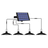 Solar Powered Pendants Light with Adjustable Panel Auto ON/OFF Lighting Sensor IP65 Water-resistant V1294-YM0901-L4166WW-4