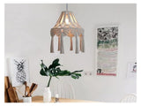 woven cotton rope ceiling lampshade, farmhouse countryside style bedroom living room dining room V1192-AZ-W-13924