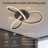 Irie Dimmable 3 Lights LED Ceiling Light - Black V558-LL002CL011B