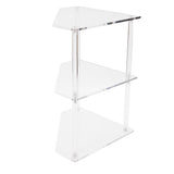 Acrylic Corner Side Table Small 3 Tier Triangular End Table for Living Room Bedroom Study V1294-YM0901-3116250002011