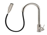 Brushed Nickel 2 Way Spray Kitchen Mixer Tap Pull Out Sink Laundry Swivel Faucet V1233-KRD519BS