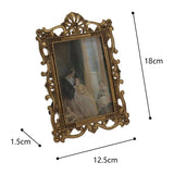 Antique Gold Metal Photoframe w Ornate Swirls 18cm V637-19722PFR