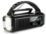 Solar Powered Emergency Radio with AM/FM, Rechargeable Battery, Flashlight, Reading Light and Phone V1258-DP02-BOL-465