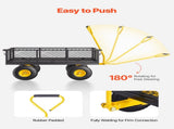 900 Lbs Heavy Duty Steel Garden Cart, Garden Wagon Cart on Wheels, Outdoor Metal Yard Utility Wagon V952-ZXHYTCHH900L1UA7KV0