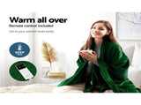 Giselle Electric Throw Rug Heated Blanket Washable Snuggle Flannel Winter Green EB-THROW-RUG-GN