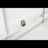 Adjustable 1500x920mm Single Door Corner Sliding Glass Shower Screen in Chrome V63-845691