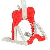 Keezi Kids Basketball Hoop Stand Adjustable 5-in-1 Sports Center Toys Set Red BAS-HOOP-B-KID-M-RD