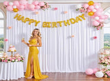 10x10 White Backdrop Curtain for Parties Wedding Wrinkle Free White Photo Curtains Backdrop Drapes V1258-DP02-C-1238