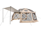 Pop up Gazebo Screen Tent, 3.6x3.6 m, 13-Sided Spherical Camping Canopy Tent with Removable Top & V952-TMZPQXK13M1254U9V001V0