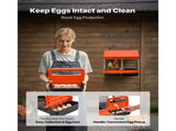 Chicken Nesting Boxes, 2 Compartments, Easy Egg Collection, Wall Mount, Easy to Assemble, Galvanized V952-JSCDXJS2GJ15PZUI4001V0
