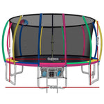 Everfit 16FT Trampoline for Kids w/ Ladder Enclosure Safety Net Rebounder Colors TRAMPO-C-C16-MC-ABC