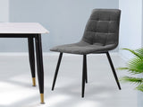 Levede 4x Dining Chairs Kitchen Velvet Grey CH1057-FL-4-GY
