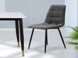 Levede 4x Dining Chairs Kitchen Velvet Grey CH1057-FL-4-GY_NZ