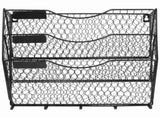 Wall-Mounted Magazine Rack with Hanging Wire Basket, Multi-Tier Wall File Organizer for Document and V1192-AZ-W-28518