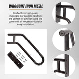 Metal Handrail For Outdoor Indoor Steps Stair Railing Safety Support Rail V63-920651