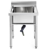 Handmade Sink Non-magnetic Stainless Steel Kitchen Sink Hand Made 1 Compartment 44.4 x 41.9 x 25.4 V952-60X60X80DCBXGSC01V0