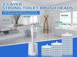 50PC Toilet Bowl Wands, Disposable Toilet Brush Heads, Wall Mounted Scrubber, Cleaner V1258-DP02-WO-199