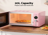 Devanti 20L Microwave Oven 700W Pink MIO-EF20L-PK