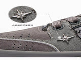 Leopard Print Sneakers Platform Chunky Shoes High-Top Casual Shoes Unisex - Gray pigeon - Size V1106-W-SHOE2-98748-GRAY-11AU11EU42