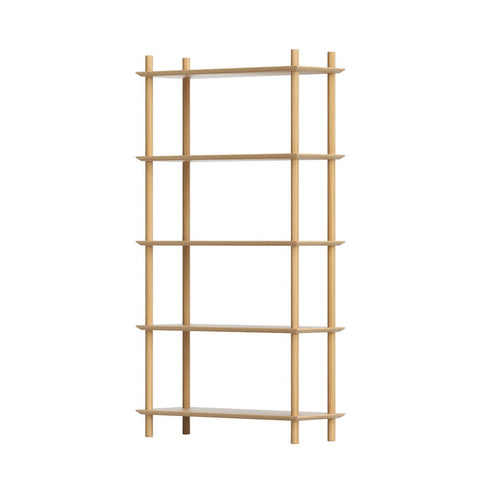 Artiss Bookshelf 5 Tiers Bookcase Display Shelves Wooden Storage Stand Rack Pine FUR-S-BSHELF-03-WD