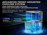 White Portable Home Quiet Mini Dehumidifier - 2L Large Visible Water Tank, 7-Color Sleep Aid Night V888-ELOSUNG52668