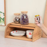 Bamboo Bread Bin Storage Box Kitchen Loaf Pastry Container V63-837721