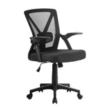 Artiss Mesh Office Chair Mid Back Black OCHAIR-H-M02-BK