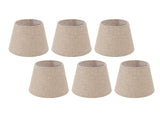 6Pcs Small Lamp Shade Clip On Drum Linen Fabric Lampshade for Candle Bulbs Lighting Accessories V1294-YM0715-3119220085411