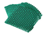 6 Pack Modular Interlocking Cushion Rubber Mat Floor Tile Mats Drain Pool Patio Balcony Yard Pet V1370-AZ4-06340