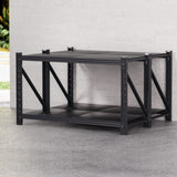 Giantz 2x 0.9M Garage Shelving Workbench Warehouse Rack WR-F-15060-900BK-ABX2
