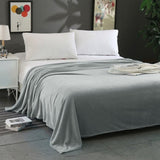 Super Soft Micro Flannel Plush Blanket Queen 220 x 240cm Grey V442-STT-BLANKET-25MICROFLANNELPLUSH-GREY-QS