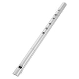 1Pc Portable Aluminum Alloy Clarinet High Pitch D Flute Silver Wind Instrument V1369-AZ3-W-12171