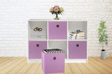 SORTI 27x28x27 CM Light Pink 8-Pack Foldable Storage Cubes - Fabric Bookcase Organizers for Toys and V510-SML_LIGHT_PINK_8X