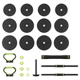 Everfit 25kg Adjustable Dumbbells Set Kettle Bell Weight Plates Barbells Gym FIT-K-DB-25KG