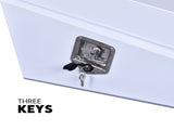 Under Tray Tool Box Underbody Pair Set 750mm White Aluminium V379-UTRYWHTL7SET07