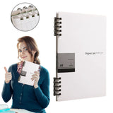 Detachable 5 Hole Loose Leaf Notebook Hardcover Bound Journal Book for Daily Official Document V1192-AZ-W-28205