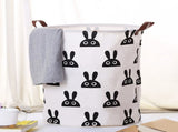 Laundry Basket Cute Rabbit Cotton 40x40x50cm Dirty Clothes Hamper Storage Basket Waterproof Lining V1294-YM0512-3117220249911