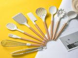10pcs Silicone Kitchen Utensil Set with Holder Non Stick Heat Resistance Cooking Spatula Spoon Set V1294-YM0901-3118230351511