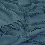 J Elliot Home Zen Luxury Fringe Throw 130 x 160cm Steel Blue V442-IDC-THROW-ZEN-STEELBLUE-RE