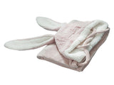 Hooded Blanket Wearable Polyester Plush Rabbit Ear Hooded Blanket Throw Soft Warm Blanket for Home V1294-YM0512-3117220259411