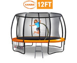 Kahuna Trampoline 12 ft Round Outdoor Kids with Safety Enclosure Net TRA-KAH-12-OR