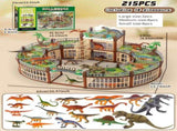 DIY Jurassic Theme Park Building Set for Kids, Creative Dinosaur Arena Toy with Realistic Dinosaurs V1341-ZY-43VALZ7M-326PCS-GREEN