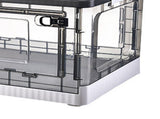 Storage Box Side Doors Clear Large Capacity Container with Wheel for Home Office Tea White 3 Door V1294-YM0716-3117220173811