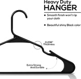 Clothes Hangers 20-pack - Space-saving plastic clothes hangers - Durable hanger with shoulder groove V1237-ZY-203-4910